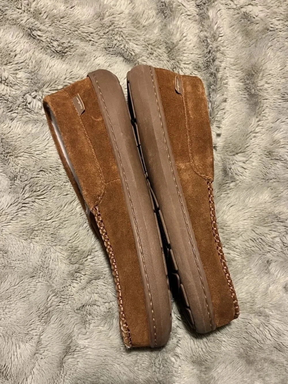 Eddie Bauer Men's Suede Slip-On Loafers in Chestnut Brown